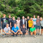 Il Vescovo Domenico in visita ai campi Tracchi