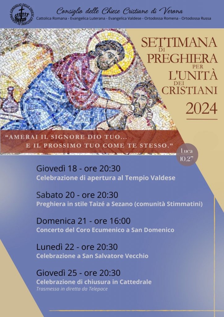 Settimana Di Preghiera Per L Unità Dei Cristiani Settimana di Preghiera per l’Unità dei Cristiani – Chiesa di Verona
